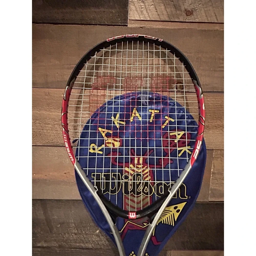 Wilson Rakattak‎ Tennis Racquet 3 7/8 Grip 25 Oversize With Cover Titanium